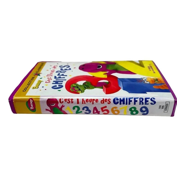 Barney VHS C'est L'heure des Chiffres Counting French Francais - Picture 3 of 5